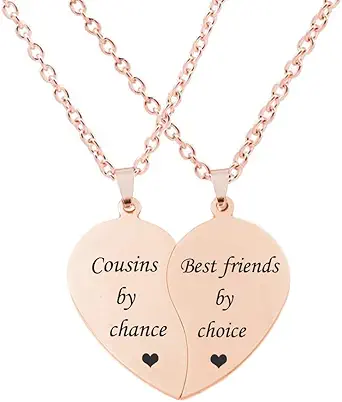 1. MJartoria 2-Split Valentine Heart Necklace