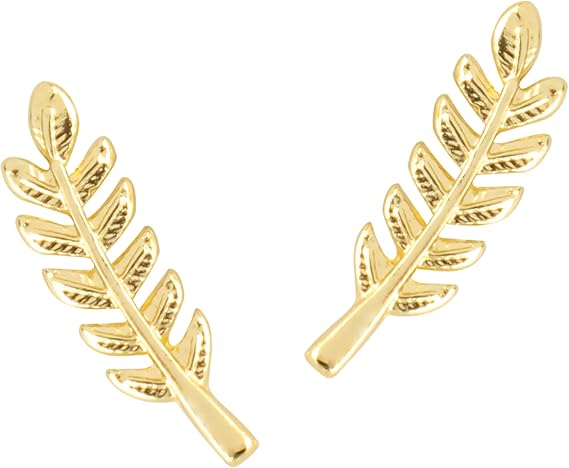 5. Gold Olive Leaf Ear Climber