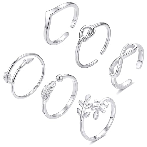 KOHOTA 6pcs Simple Adjustable Rings Set- Best Value