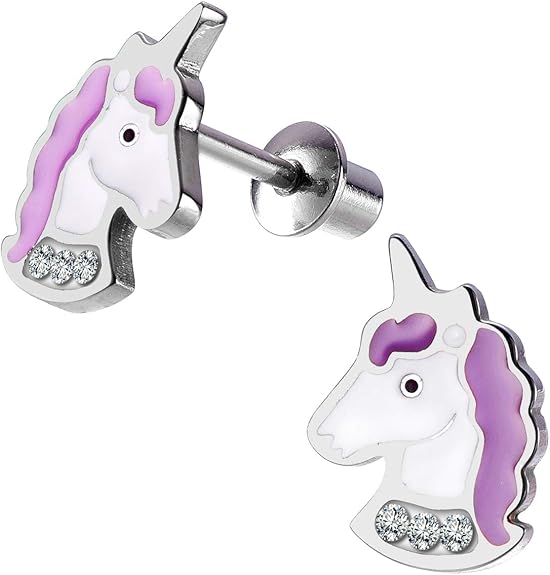 5. Unicorn Stud Hypoallergenic Earrings