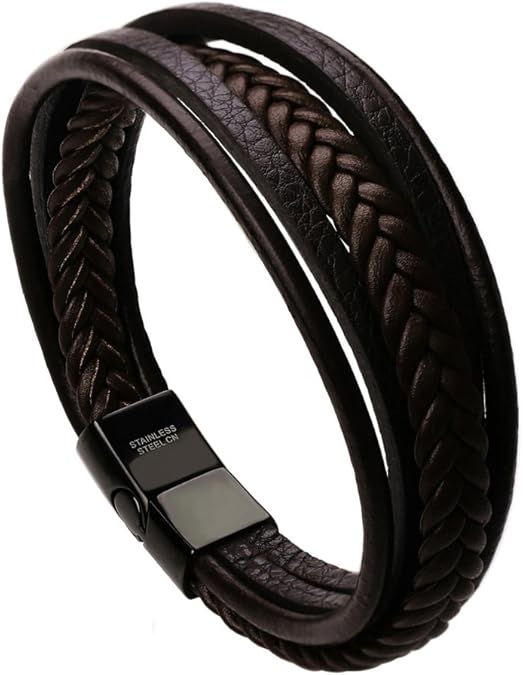 3. Murtoo Mens Leather Bracelet