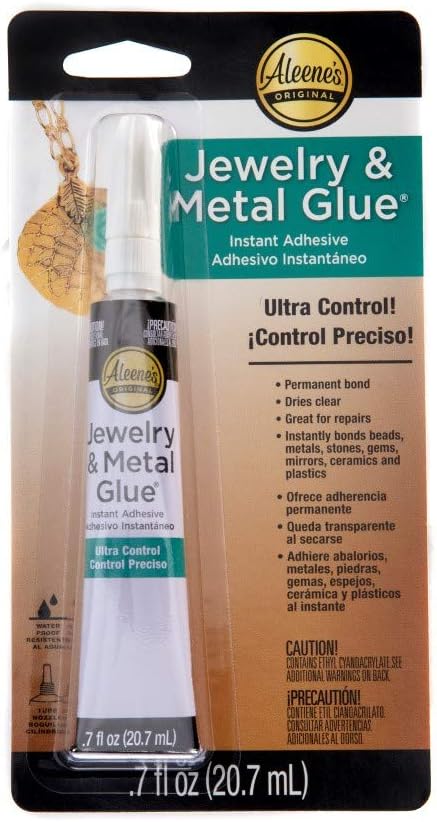 1. Aleene’s 21709 Jewelry & Metal Instant Adhesive