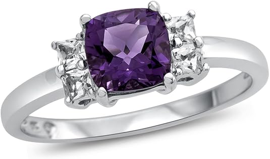3. Cushion Cut Amethyst White Topaz