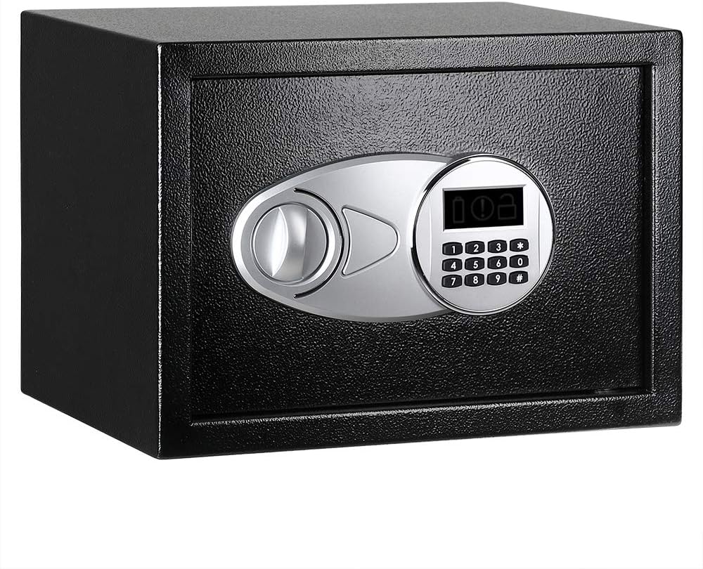 1. AmazonBasics Steel Security Safe