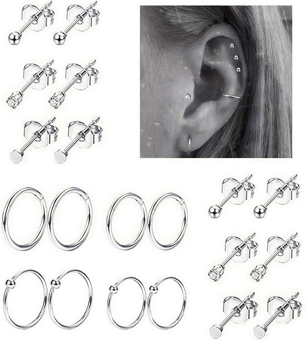 5. REVOLIA Stainless Steel Earring For Tragus Piercing
