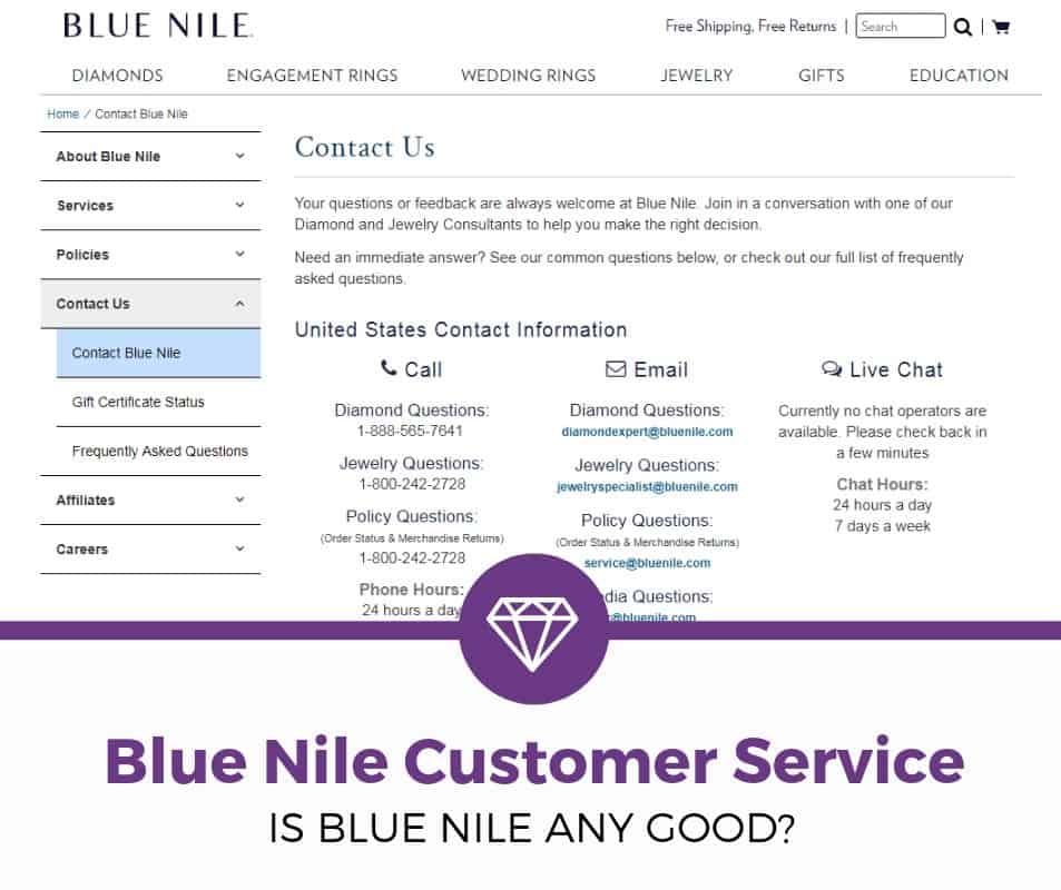 Blue Nile Customer Service Blue Nile Customer Service