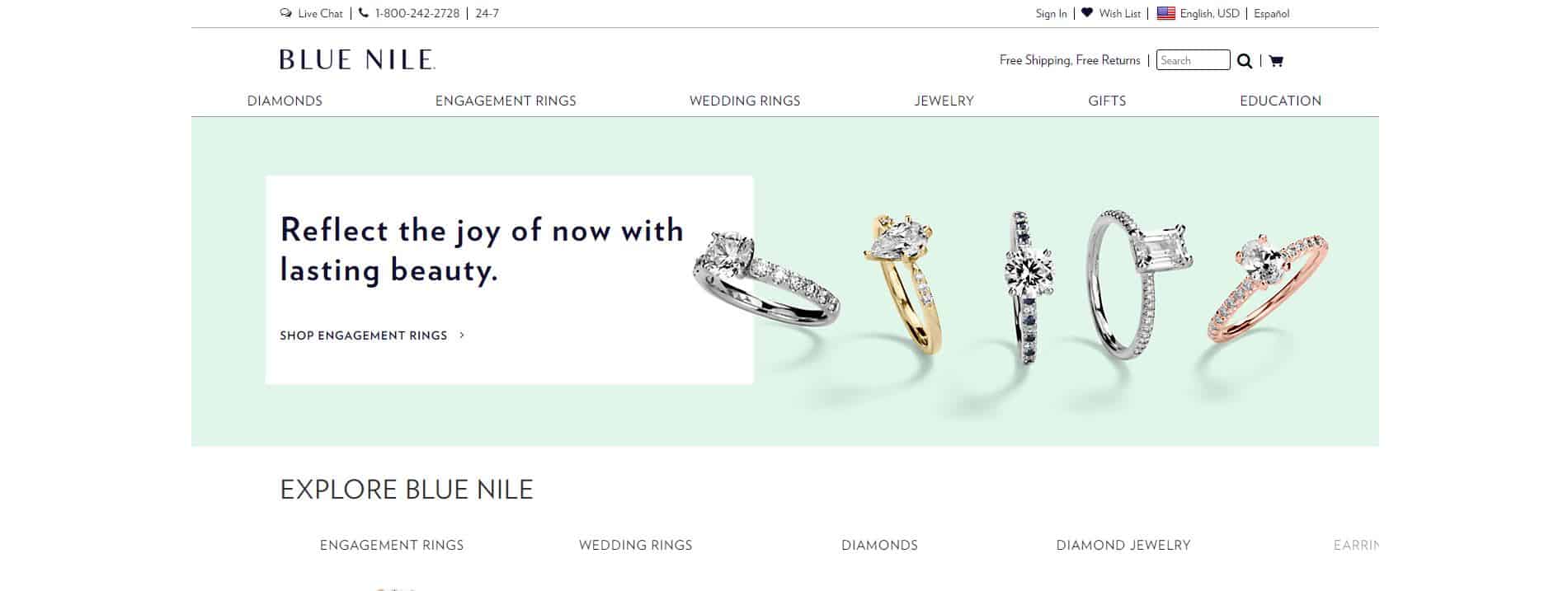 blue nile homepage blue nile homepage