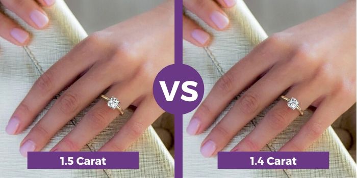 1.5 carat vs 1.4 carat diamond ring comparison (3)