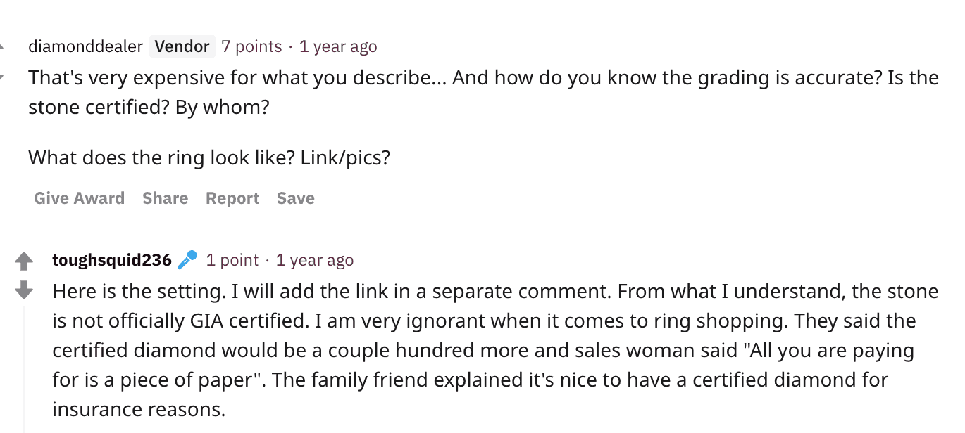 Jared and GIA certification Jared and GIA certification