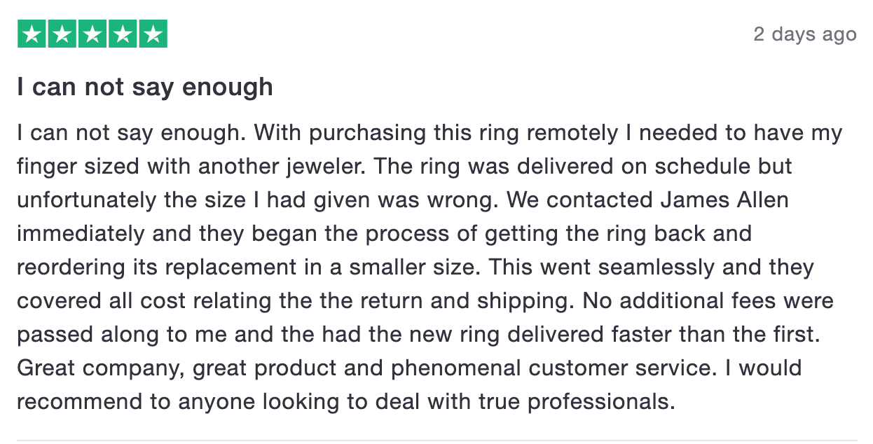 James Allen good review James Allen good review