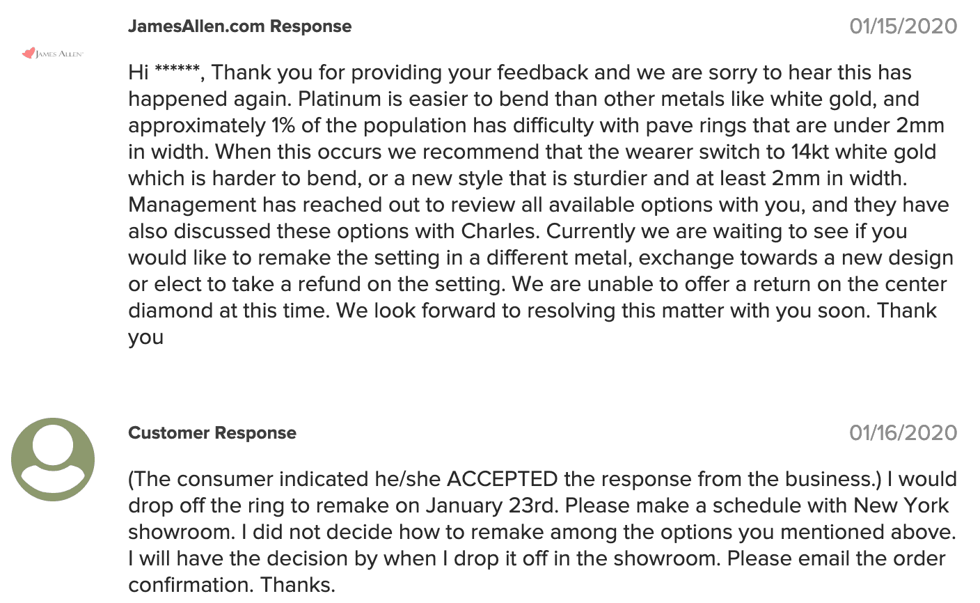 James Allen customer service James Allen customer service