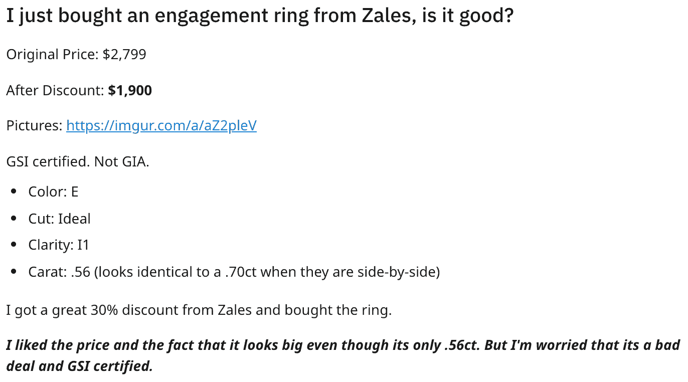 zales reddit no GIA cert zales reddit no GIA cert