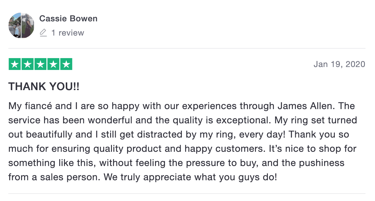 James Allen positive review James Allen positive review