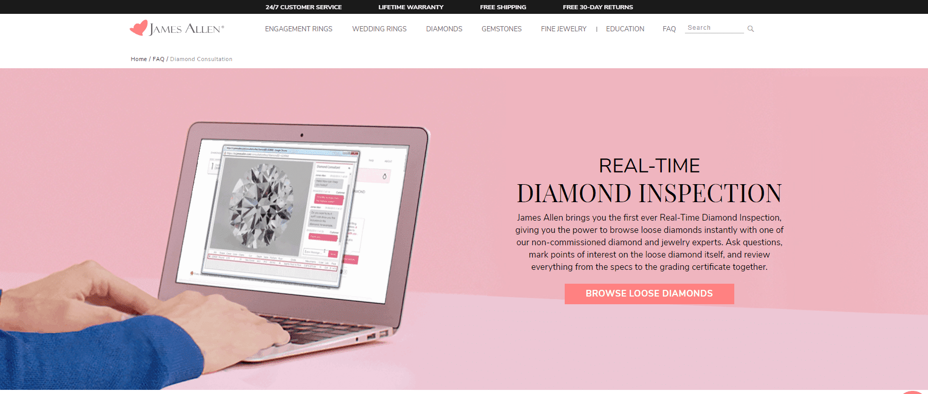 James Allen diamond inspection