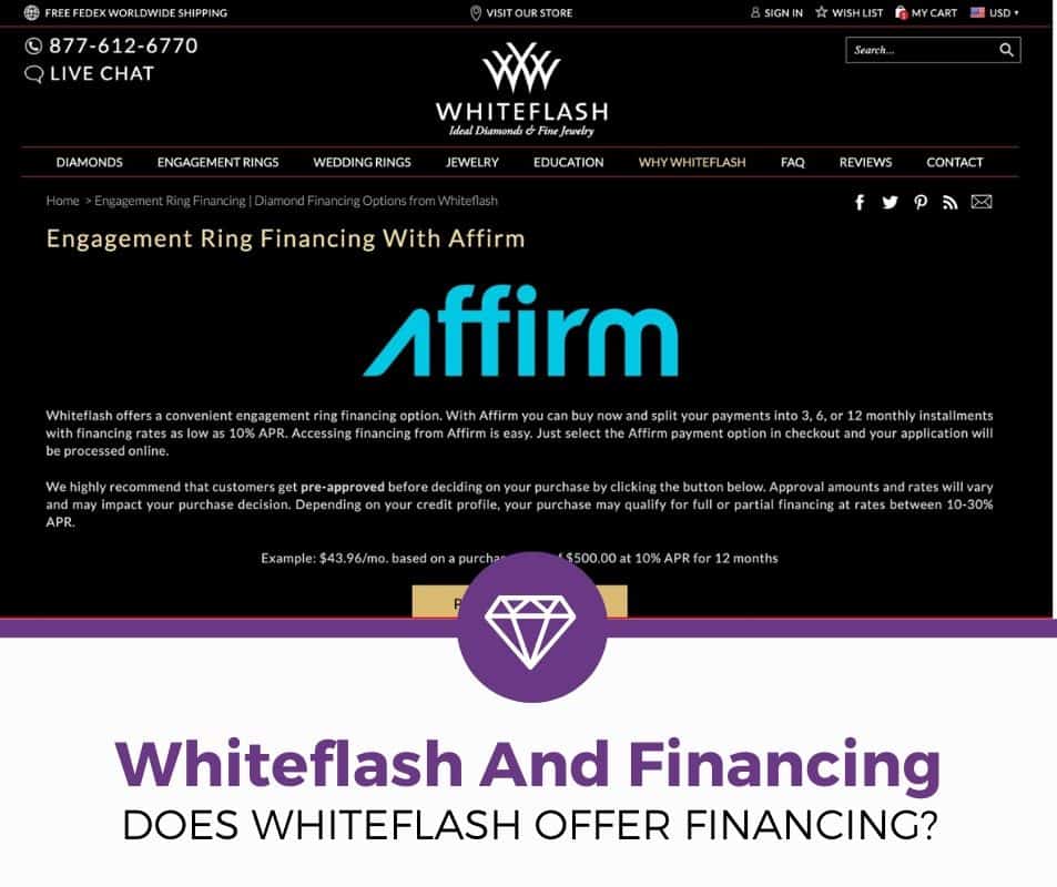 does whiteflash offer financing or loans does whiteflash offer financing or loans
