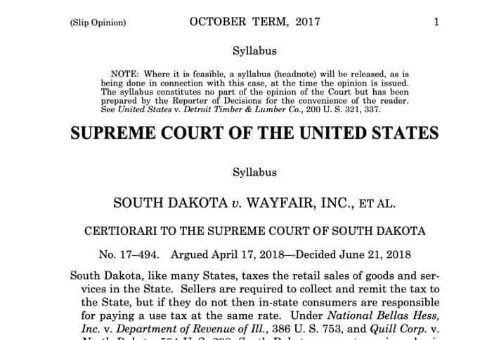 south dakota v wayfair south dakota v wayfair