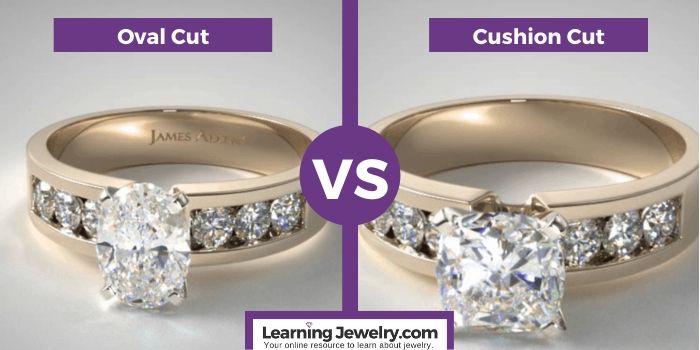 oval cut vs cushion cut diamond shape