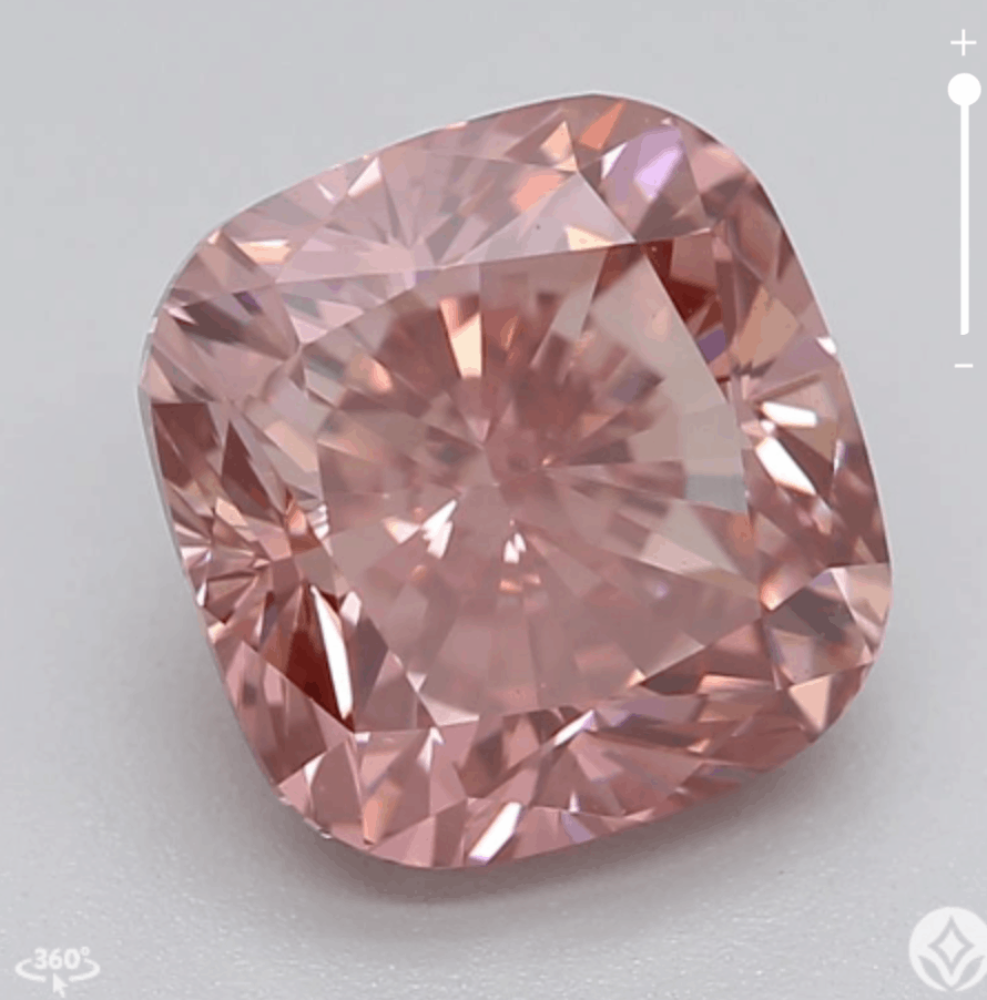 pink diamond with purple overtone