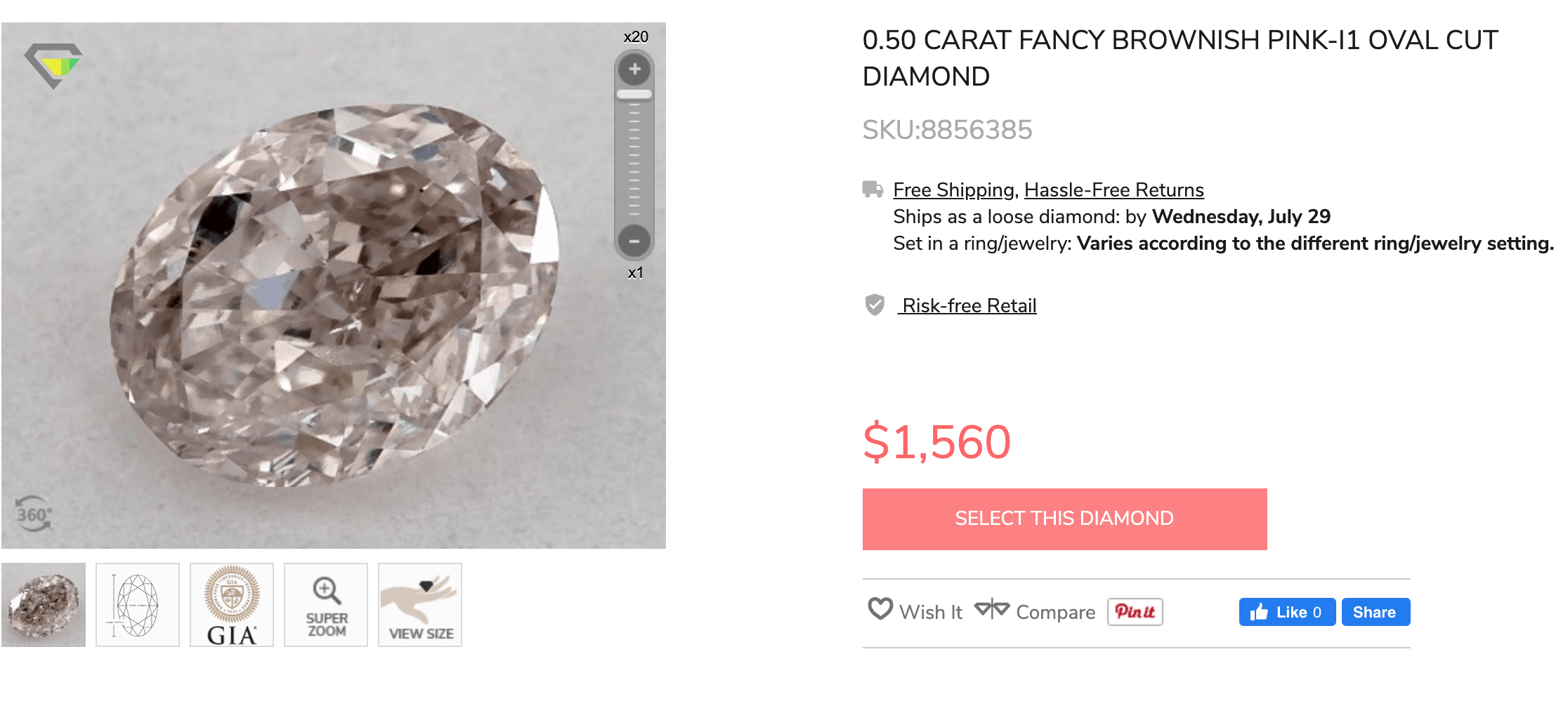 fancy conlored loose diamond
