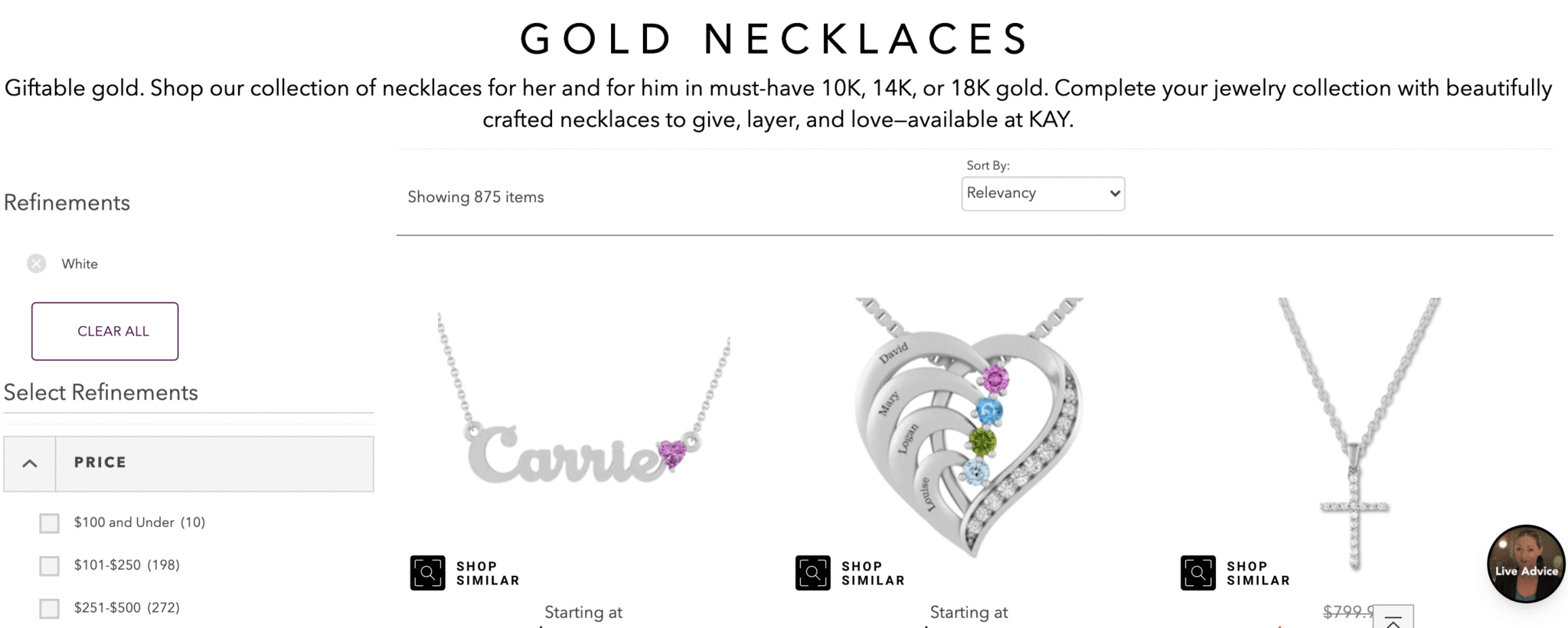 Zales White Gold Necklaces