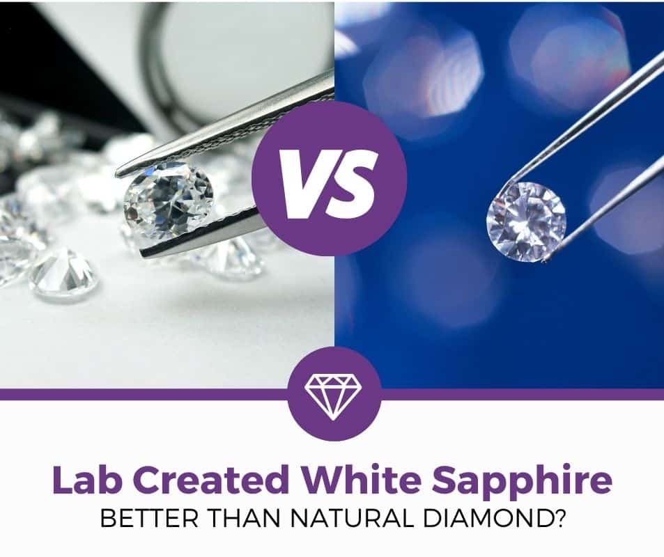 lab create white sapphire vs natural diamond