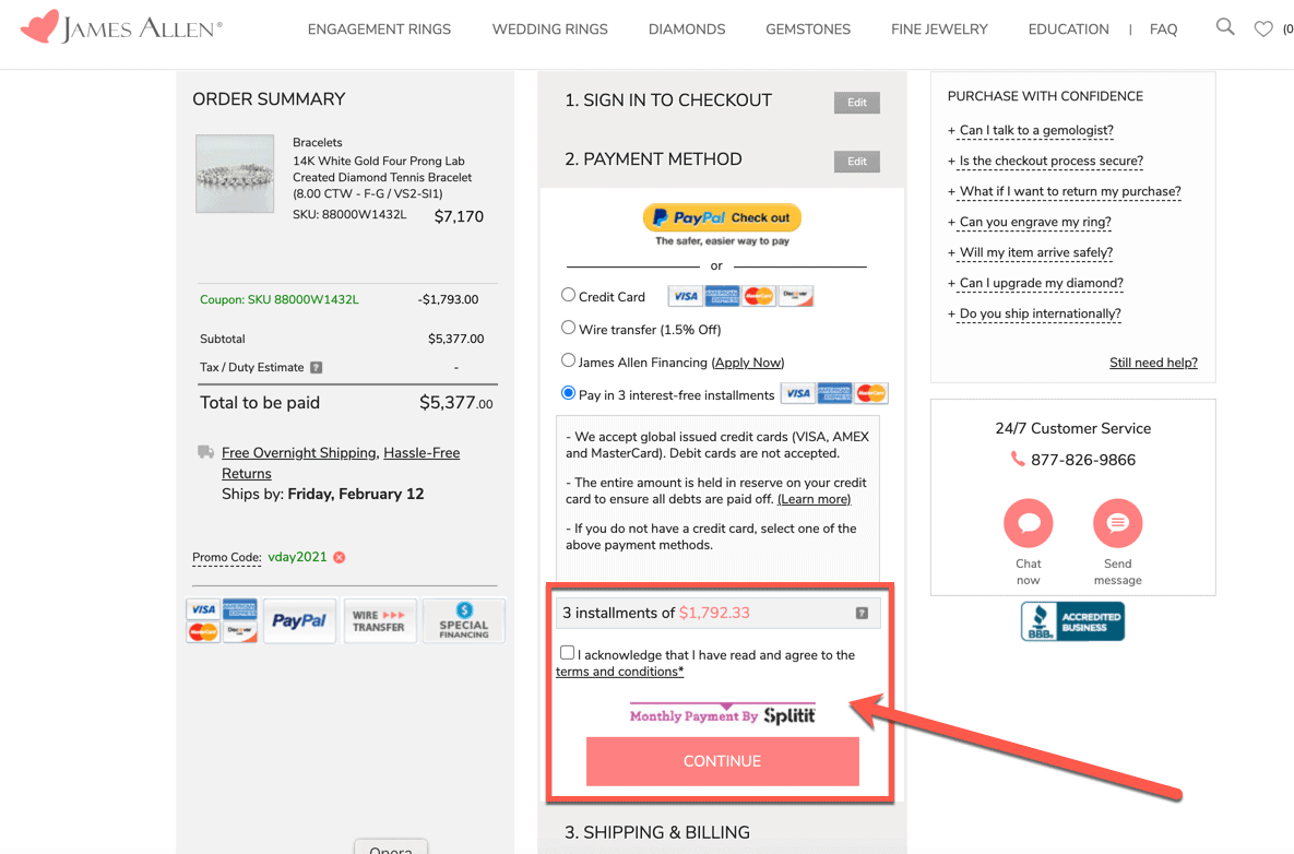 splitit to save on diamond rings