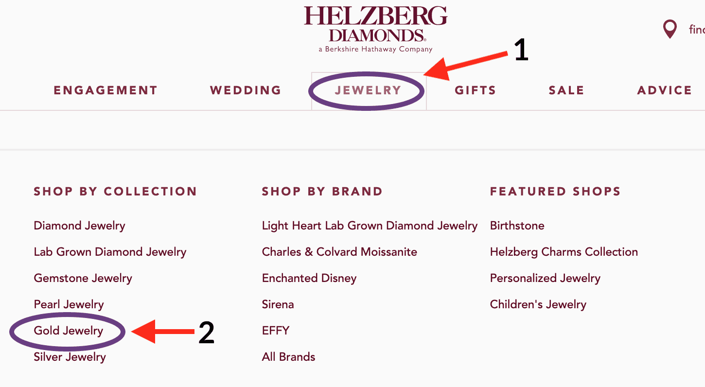 helzberg gold chains