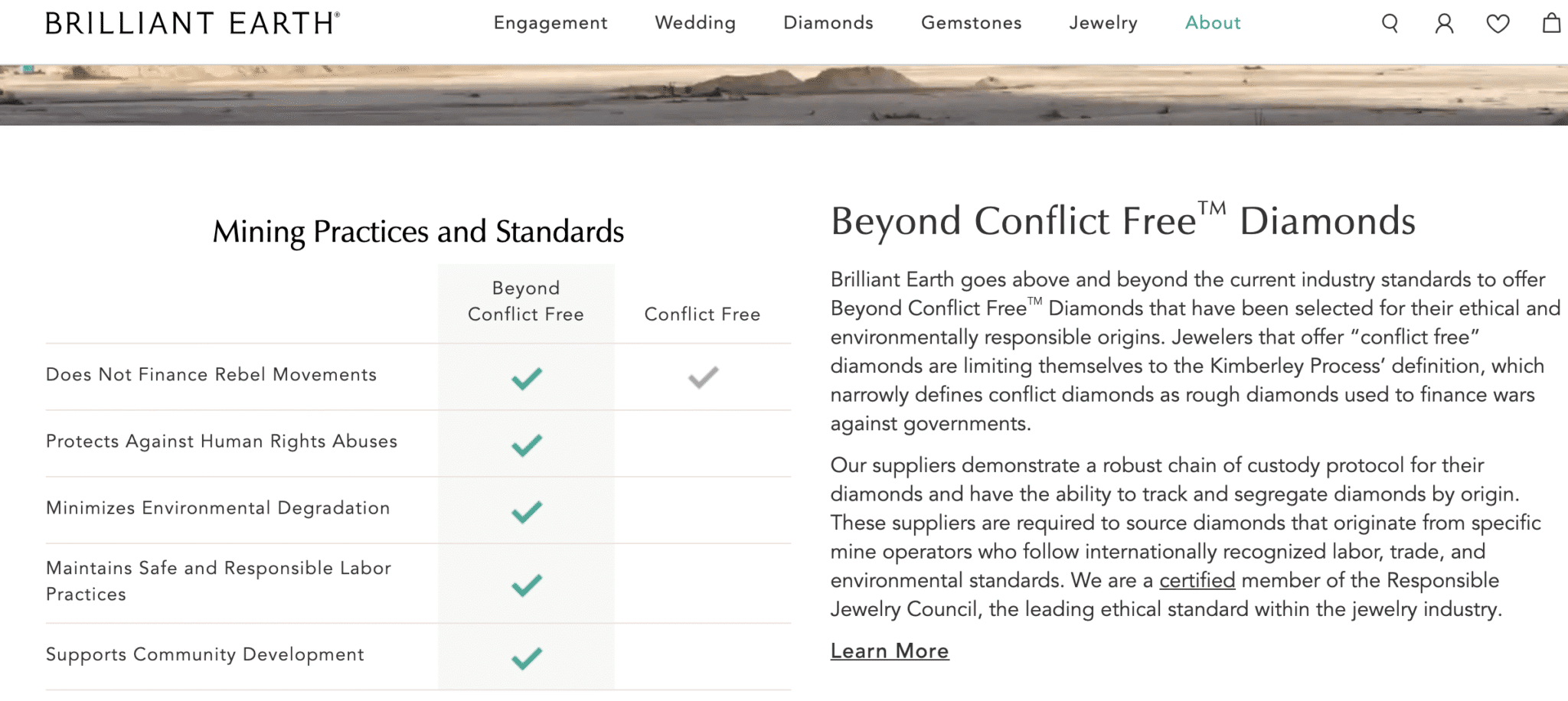 brilliant earth beyond conflict free info