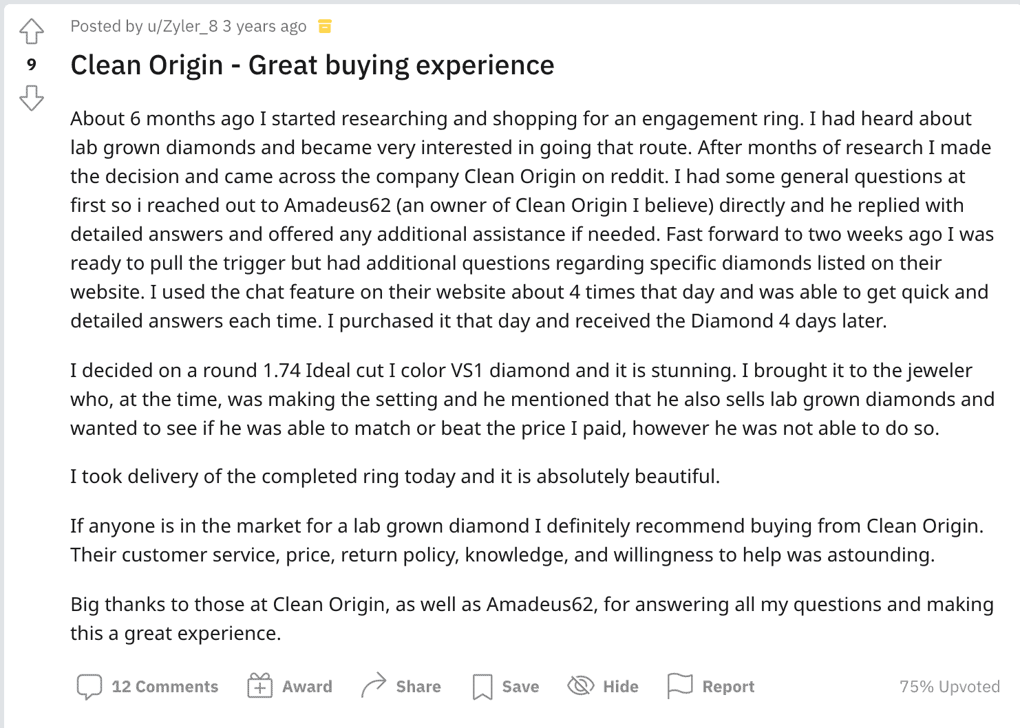 clean origin reddit experience