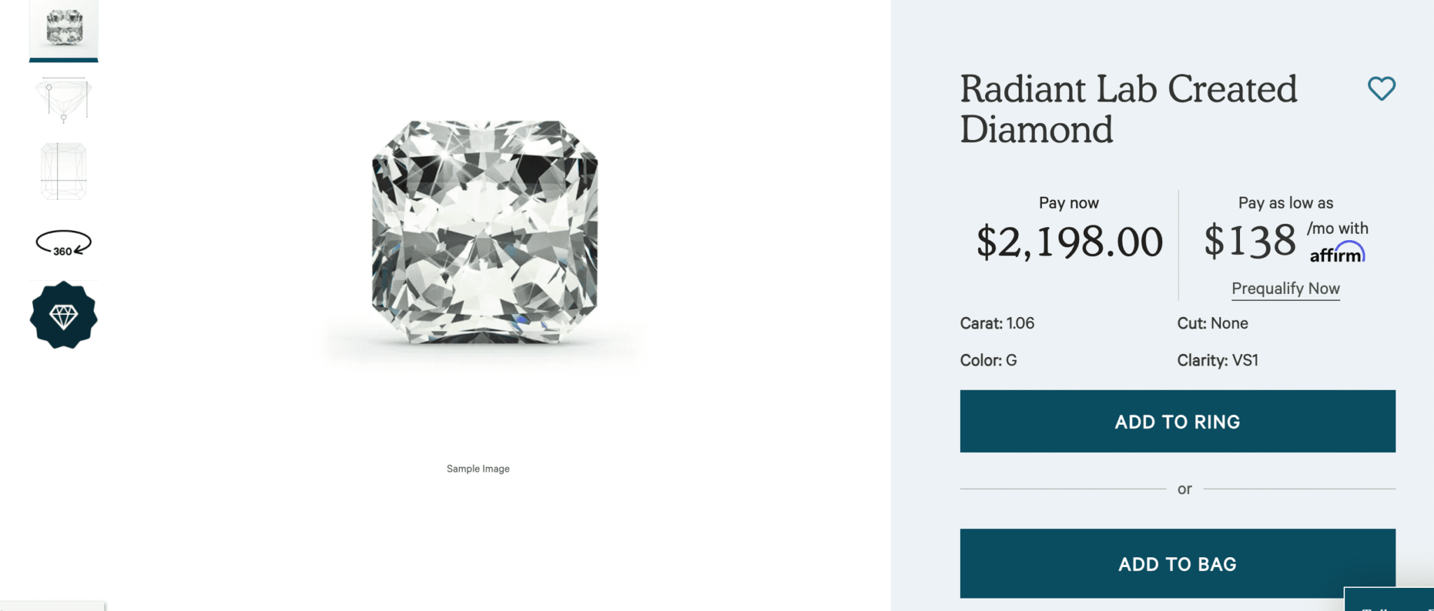 Radiant Lab Created Diamond