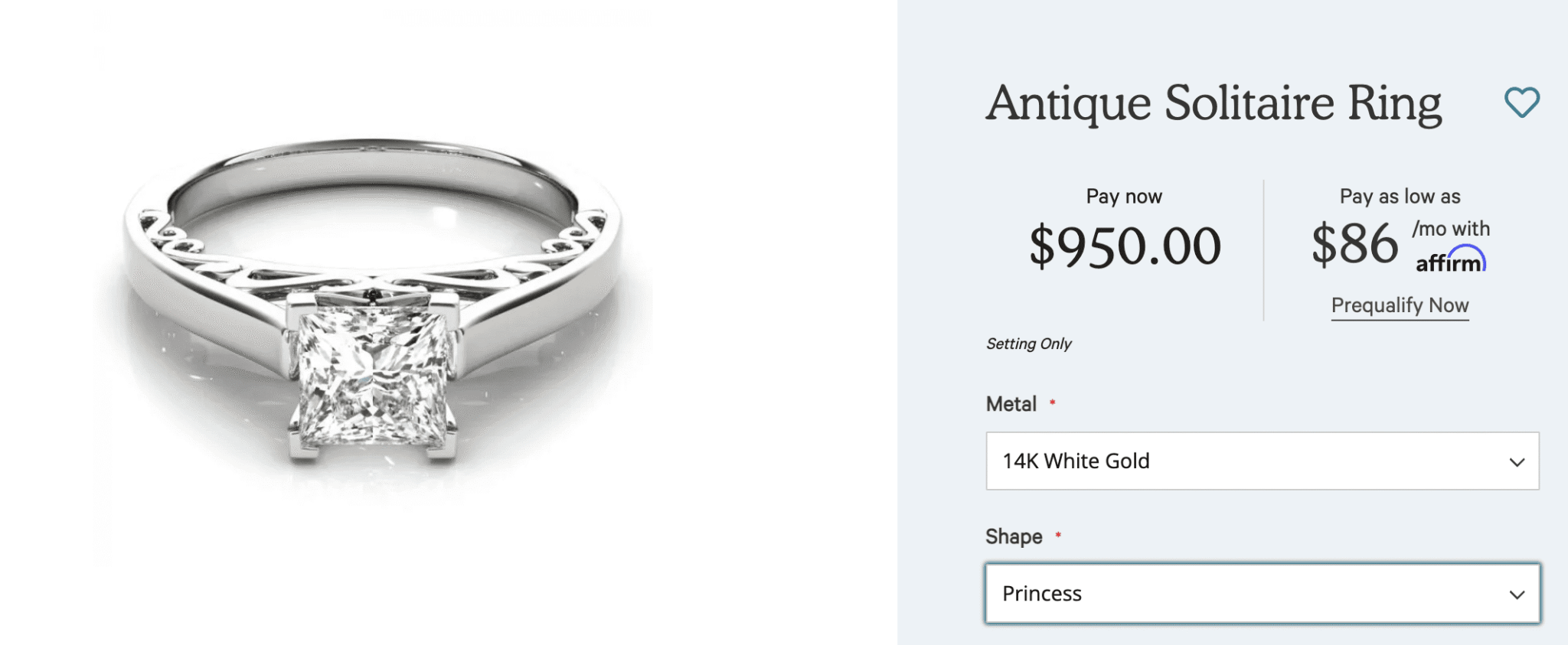 antique solitaire ring