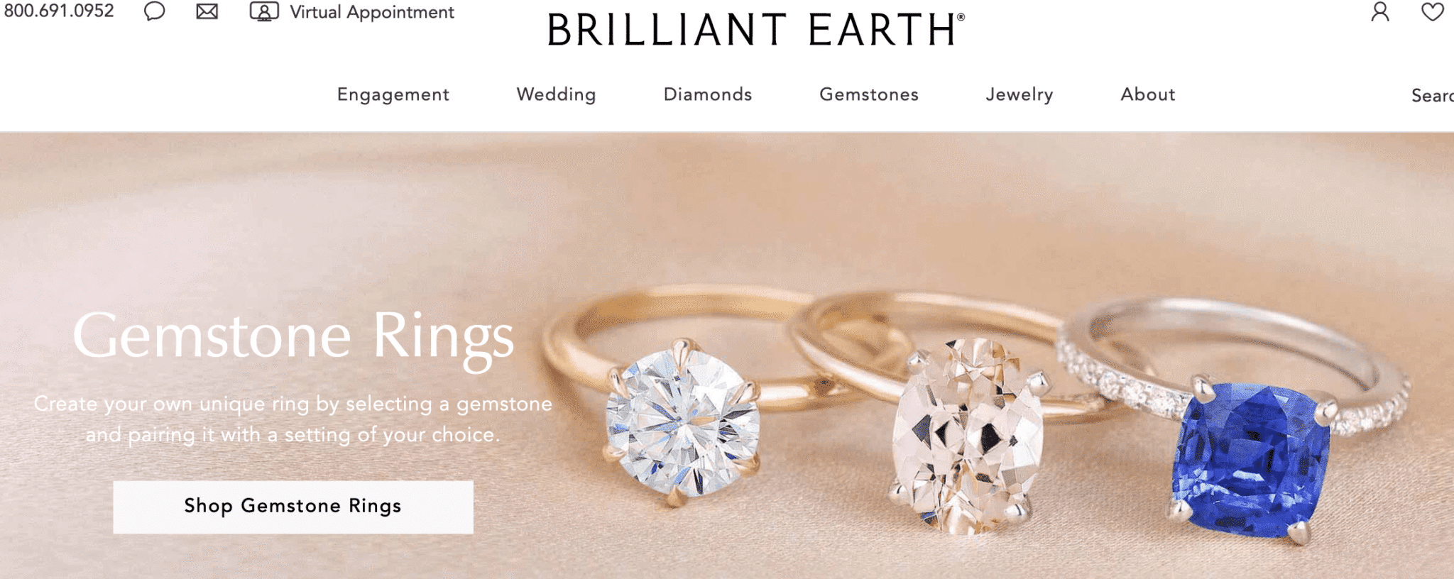 brilliant earth gemstone banner