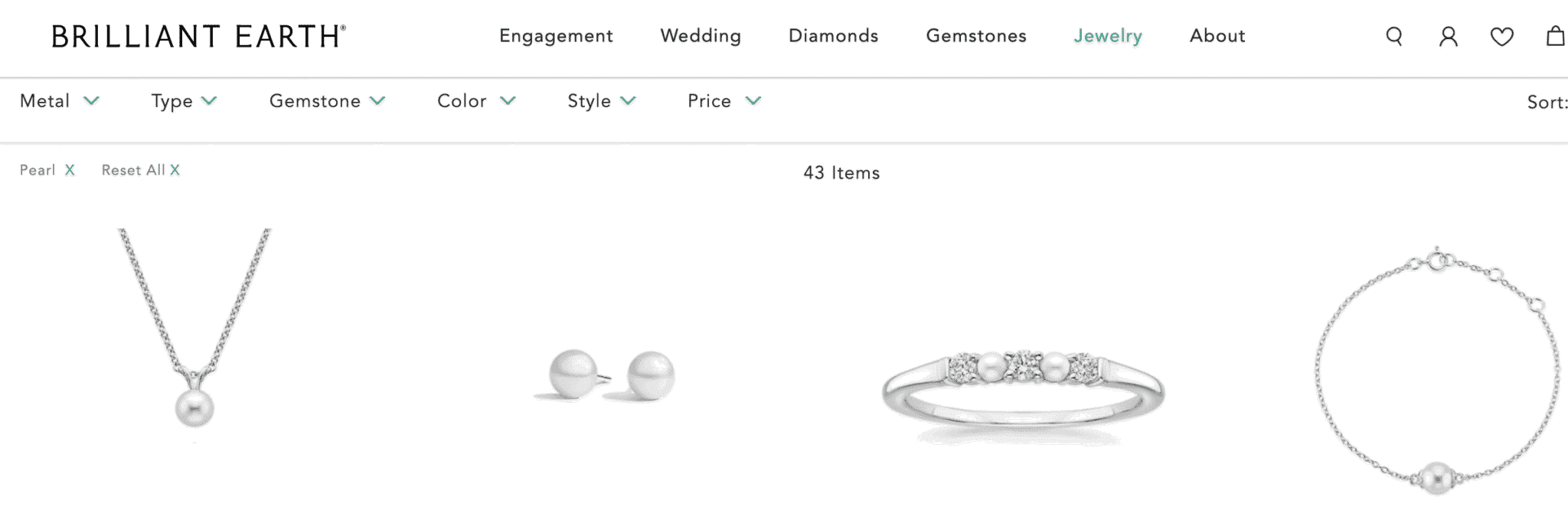 Brilliant Earth pearl jewelry