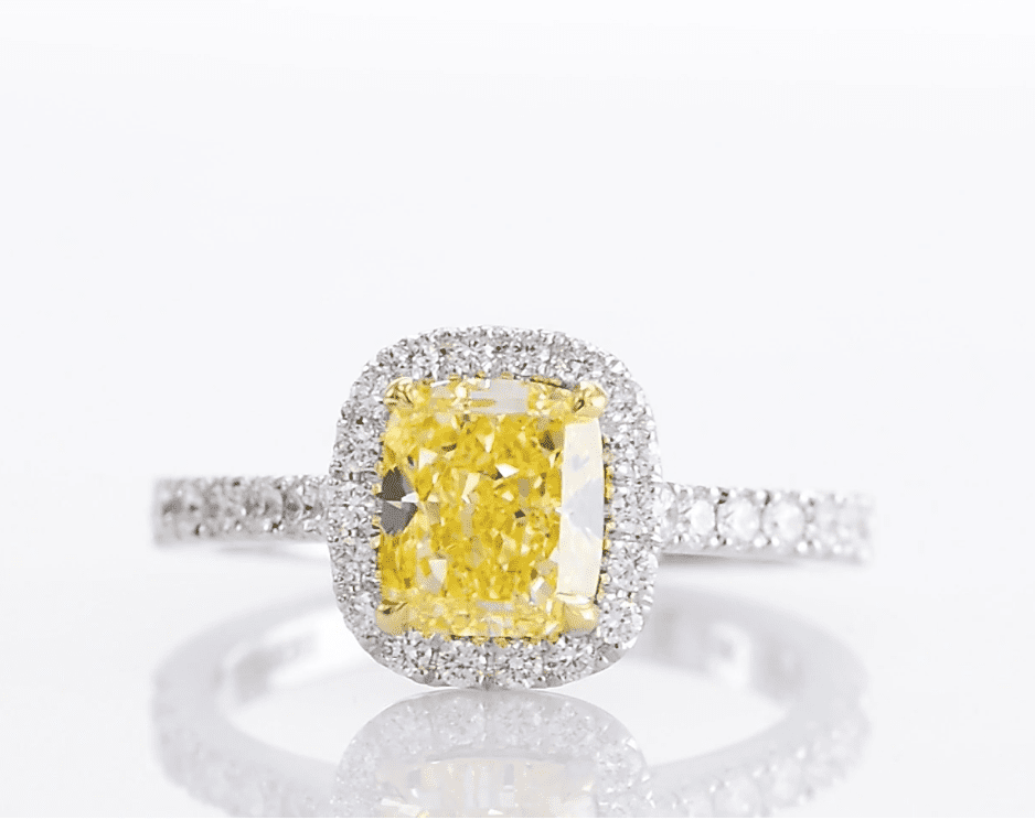 carriage halo diamond ring