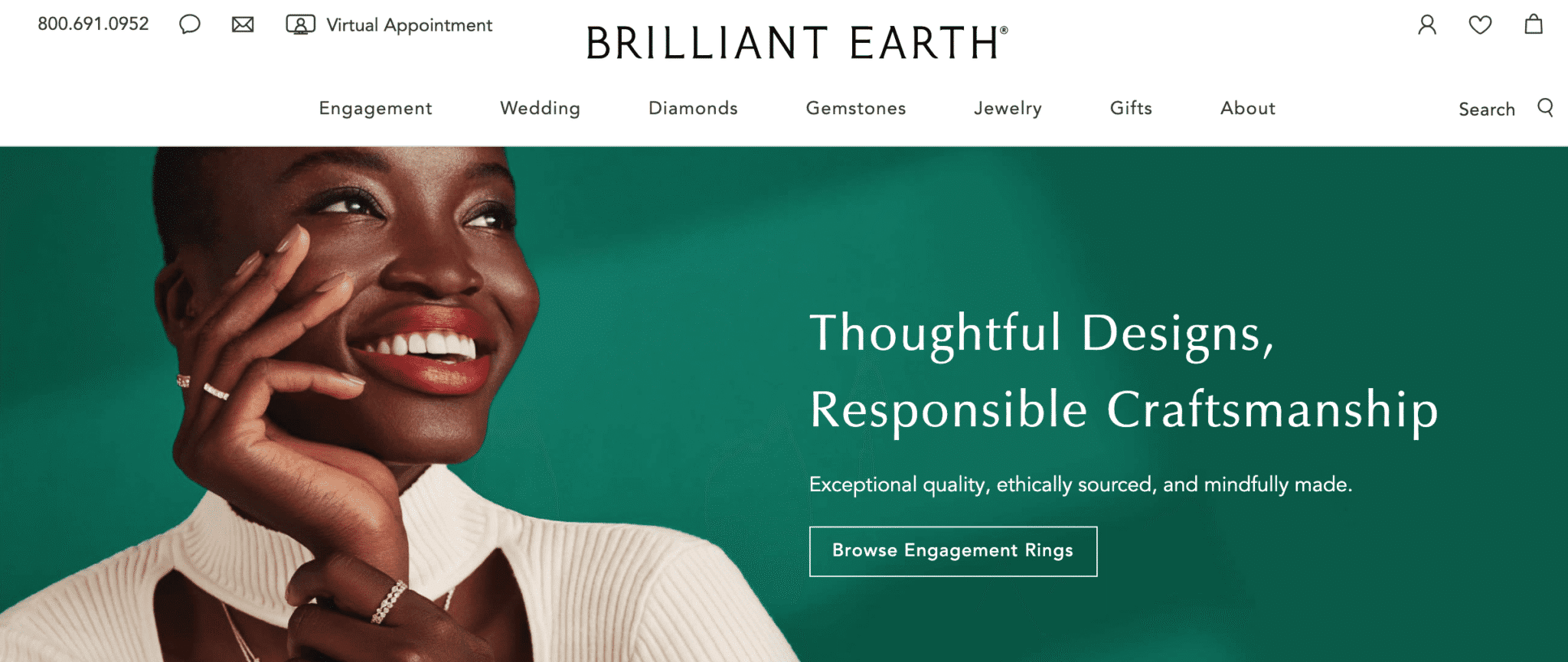 Brilliant Earth - engagement ring banner