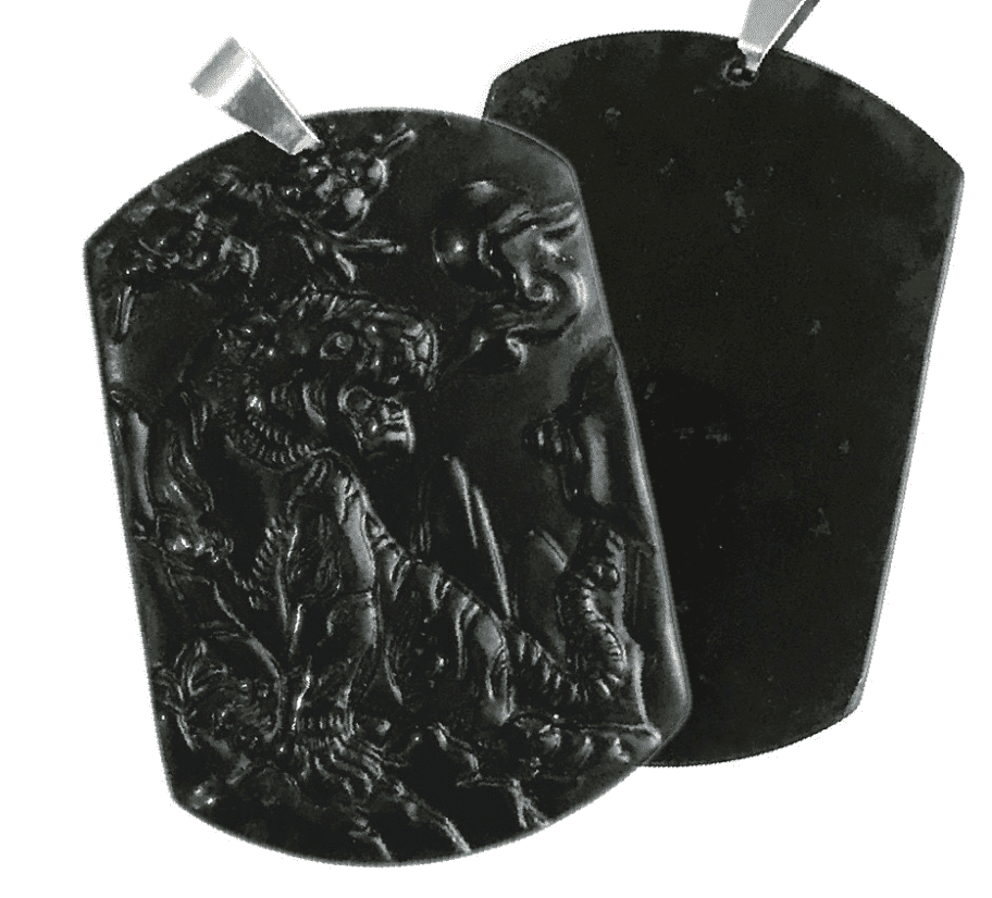 black jade carving