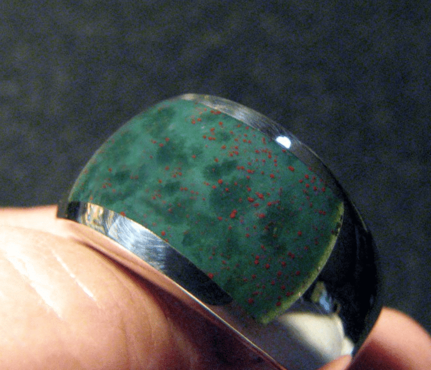 bloodstone inlay ring