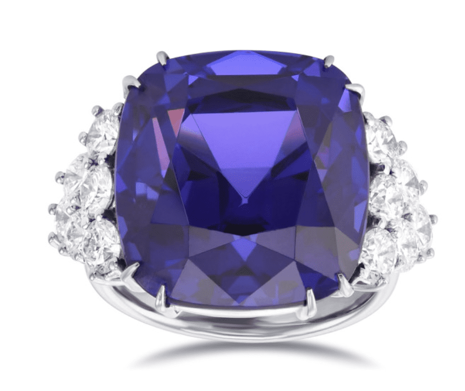 tanzanite and diamond ring