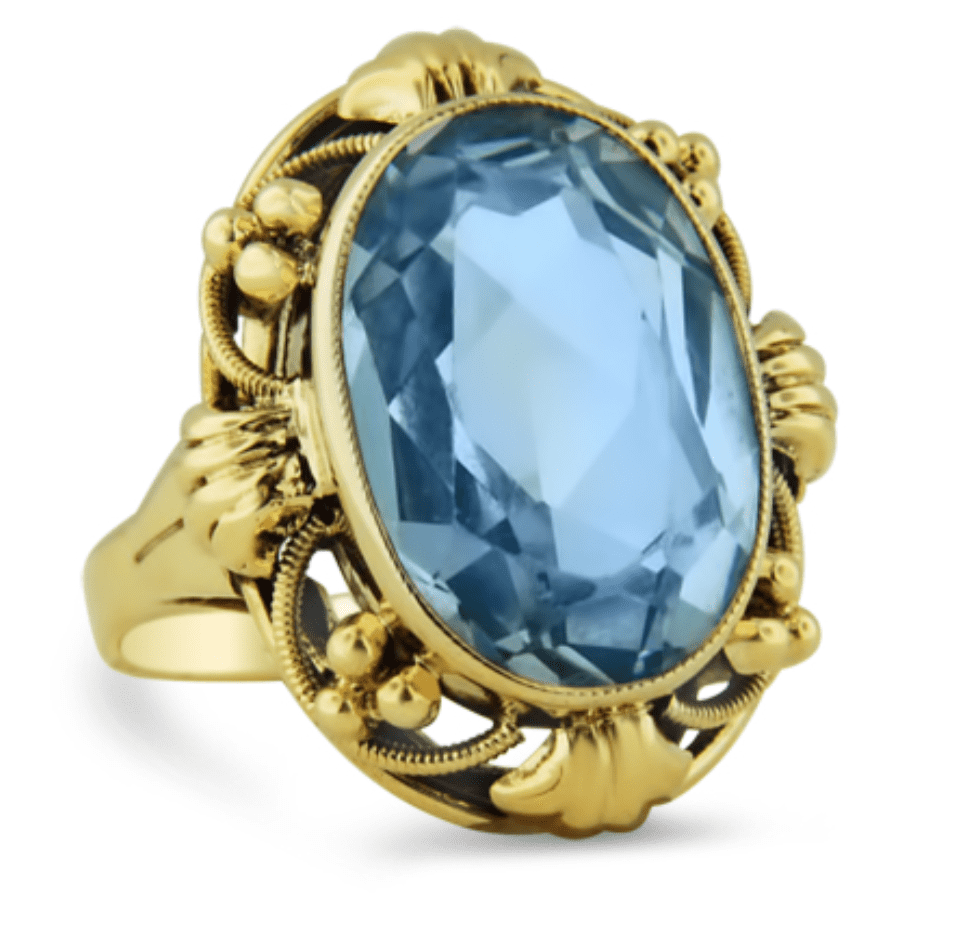 blue spinel ring