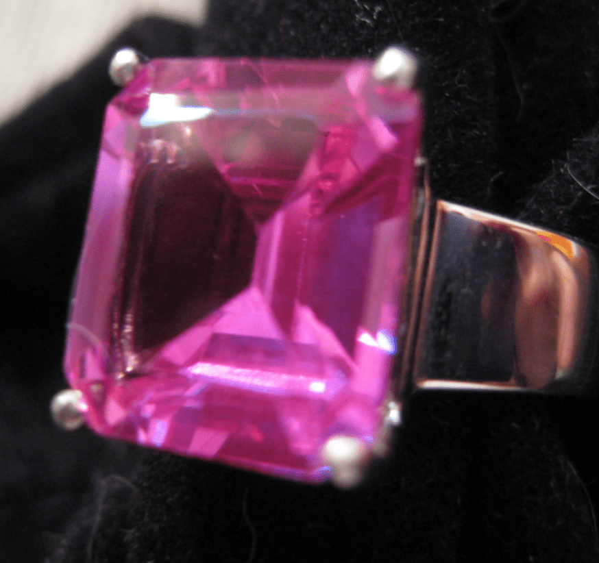 pink topaz ring