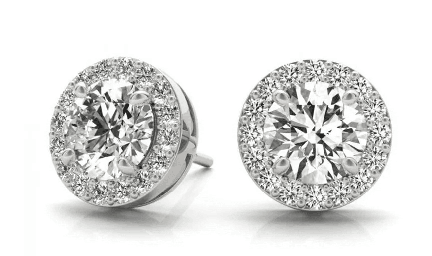 lab diamond earring studs