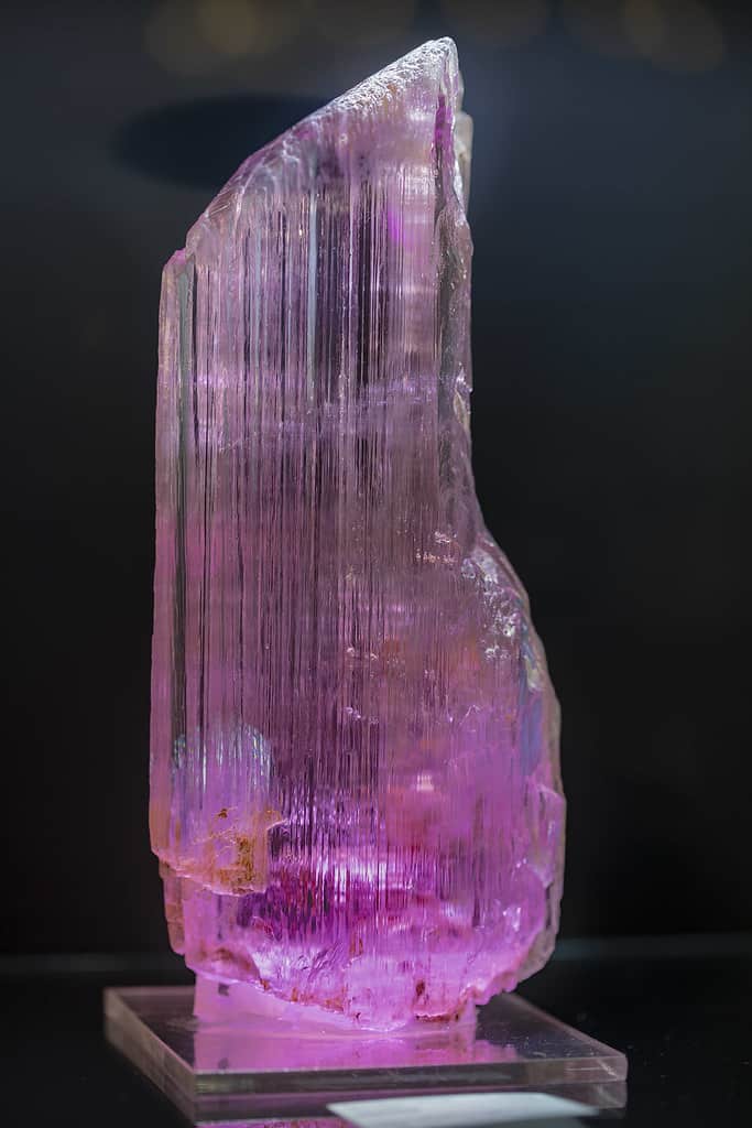 purple kunzite crystal