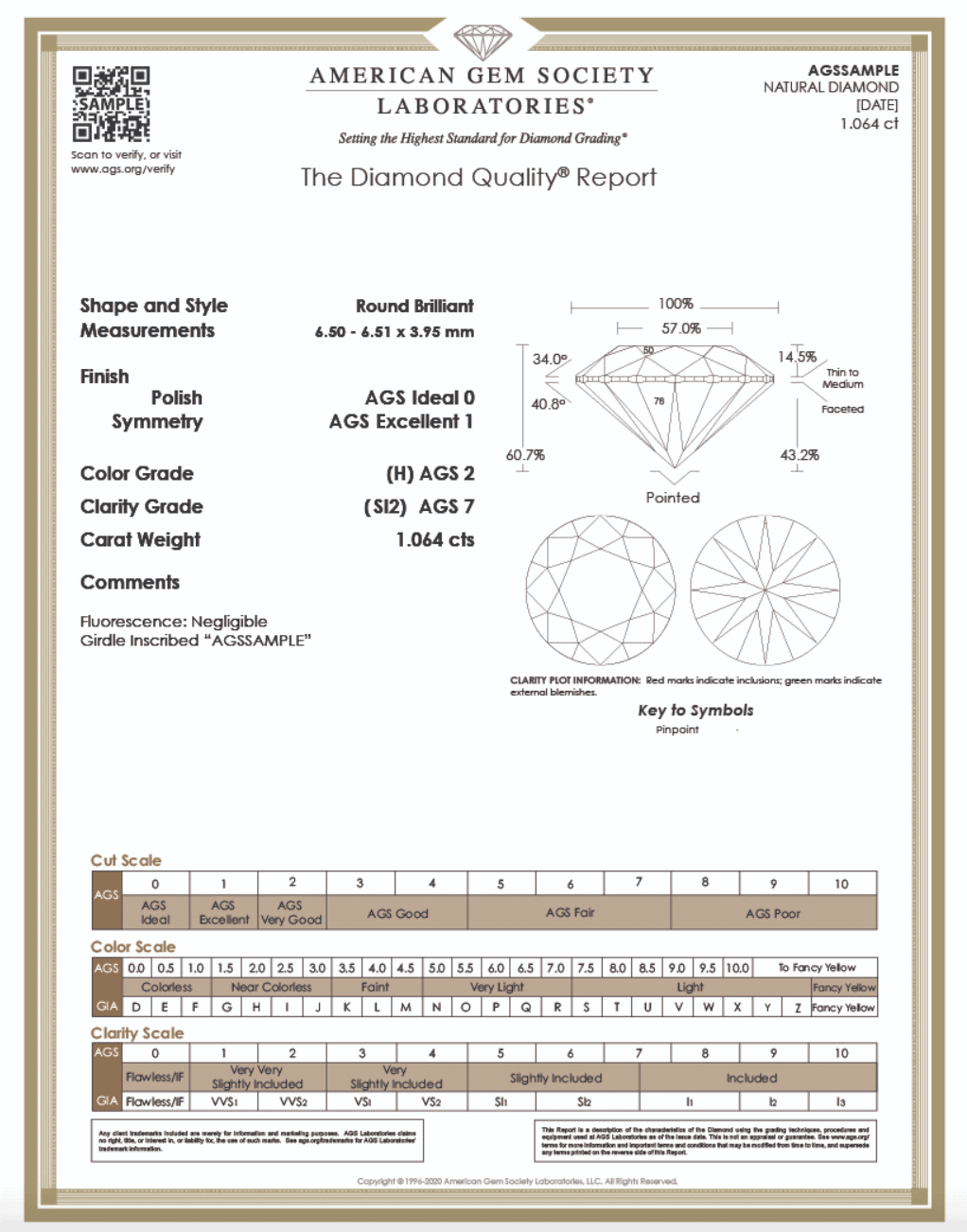 ags natural diamond report