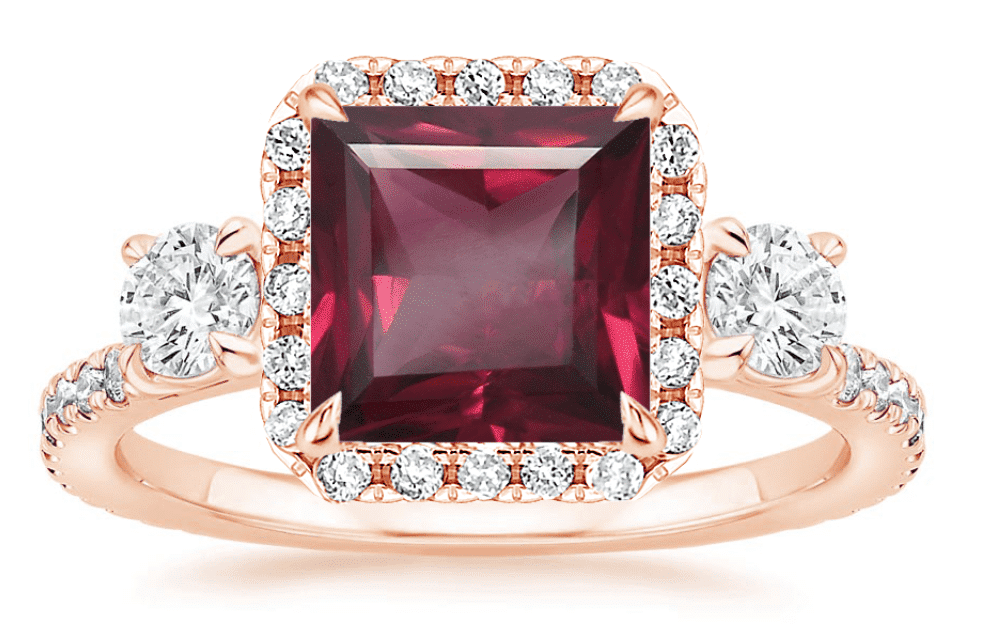 rhodolite garnet ring