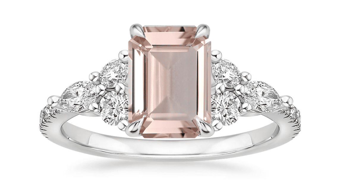 morganite white gold