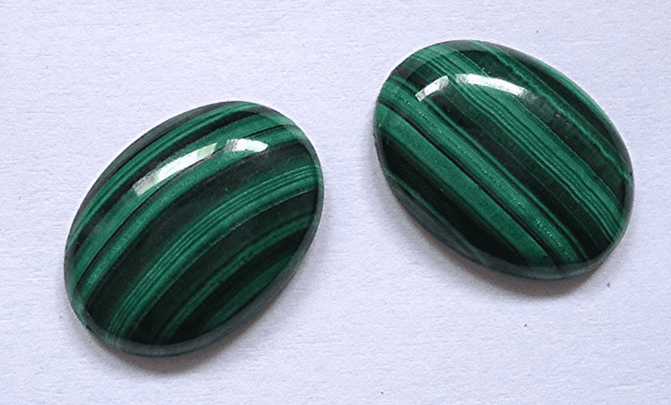 malachite cabochons