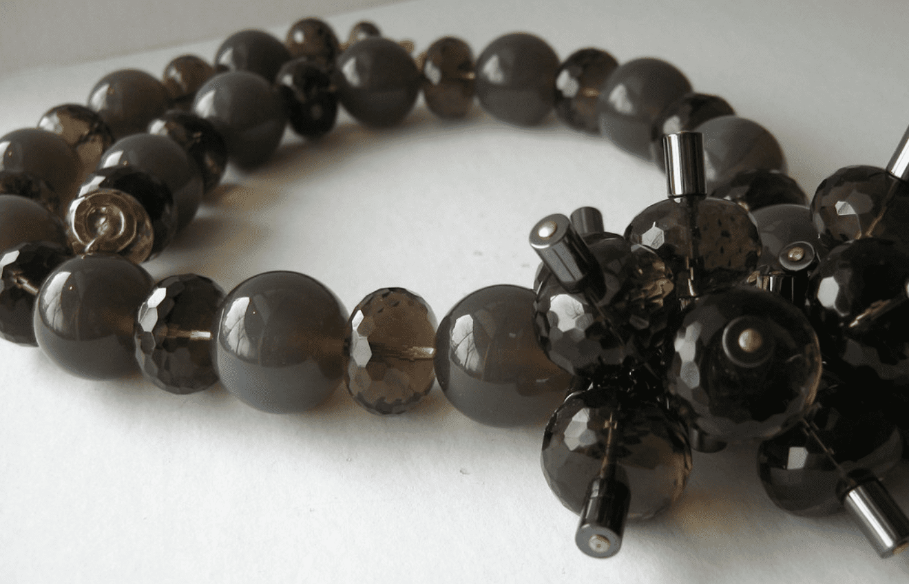 gray chalcedony beads