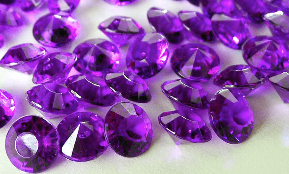 fake faceted amethyst