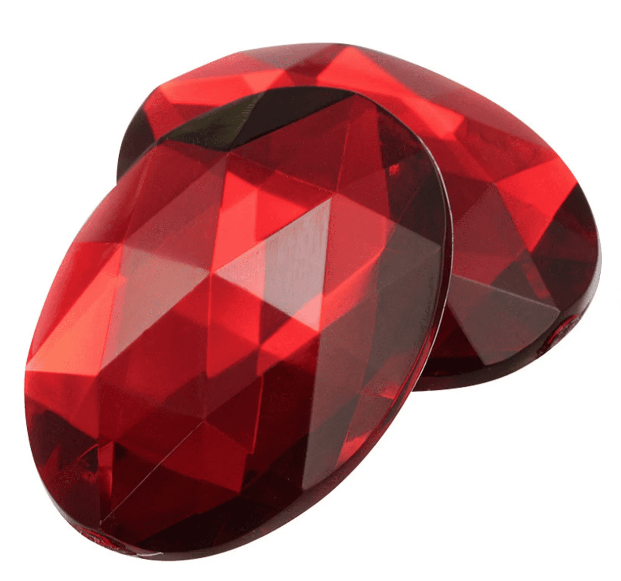 red acrylic gemstones