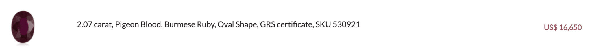 burmese ruby price